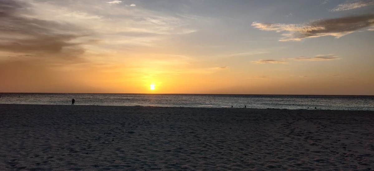 The sunset at Aruba