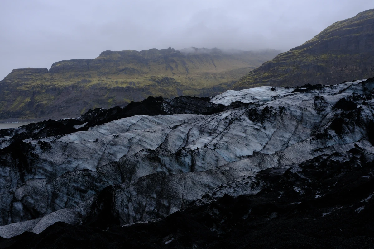 Picture of the Sólheimajökull glacier I hiked in Iceland