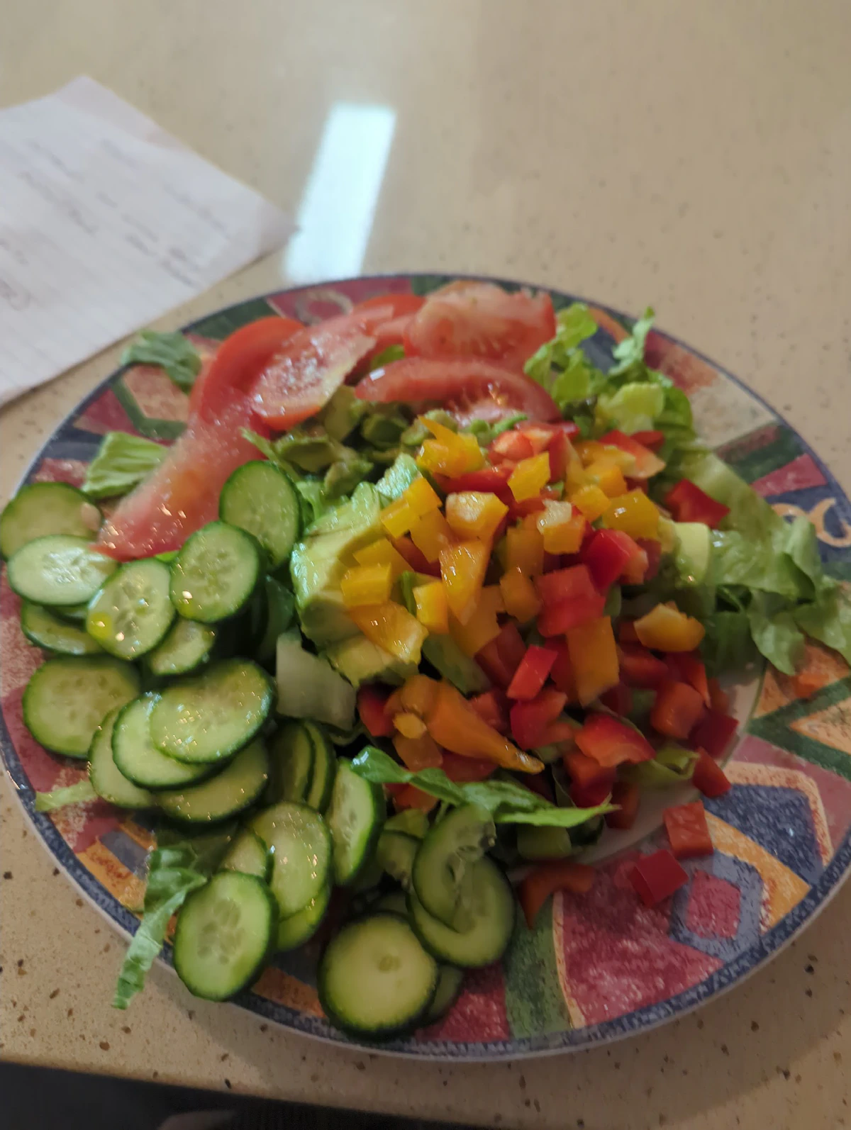 Salad with yummy avocados.