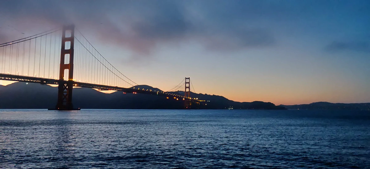 Golden Gate Bridge at dusk, San Francisco