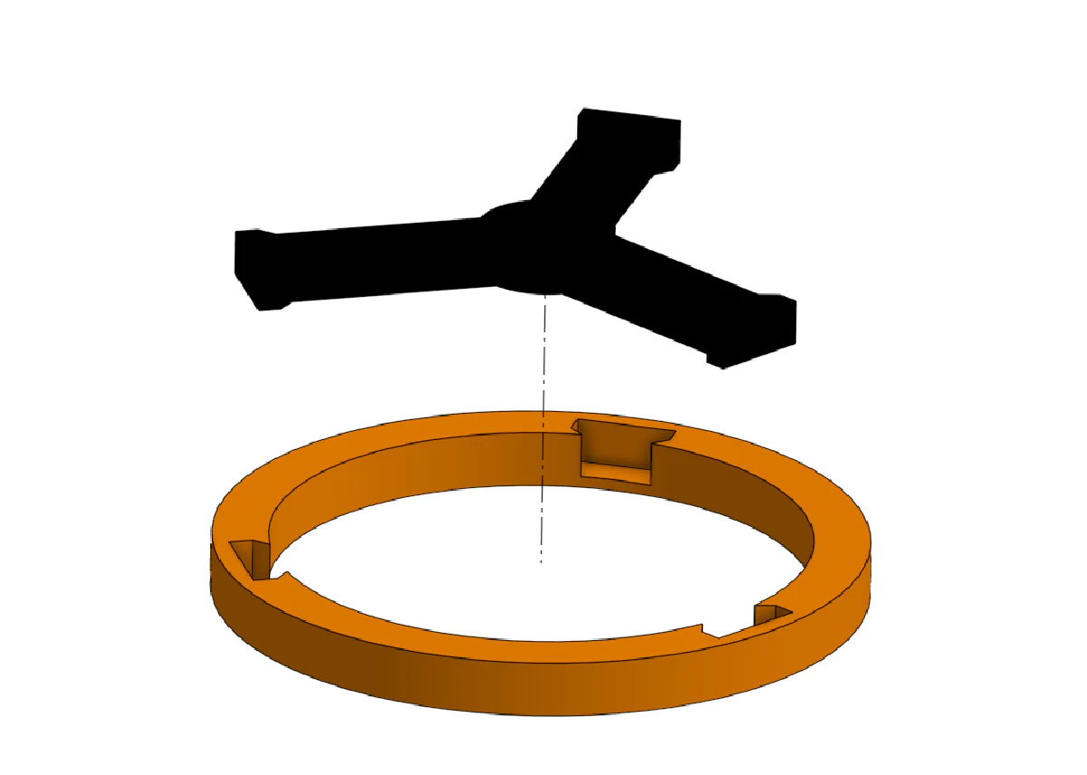 My flywheel assembly with a snap fit