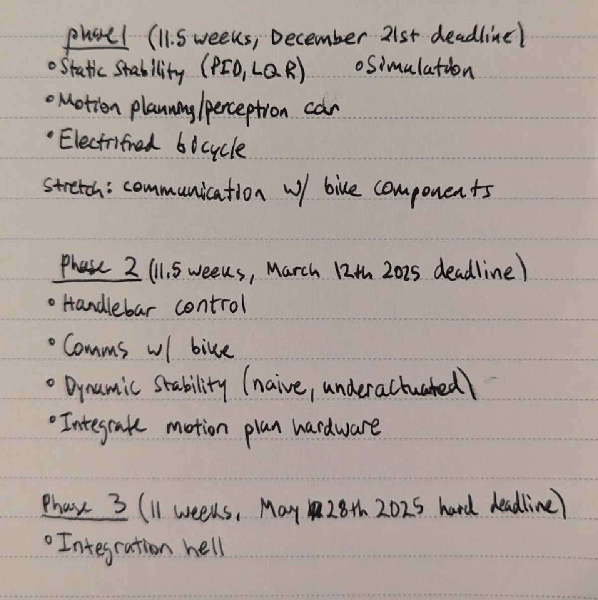 Quick and dirty master timeline
